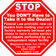 You DON'T have to take it to the Dealer!